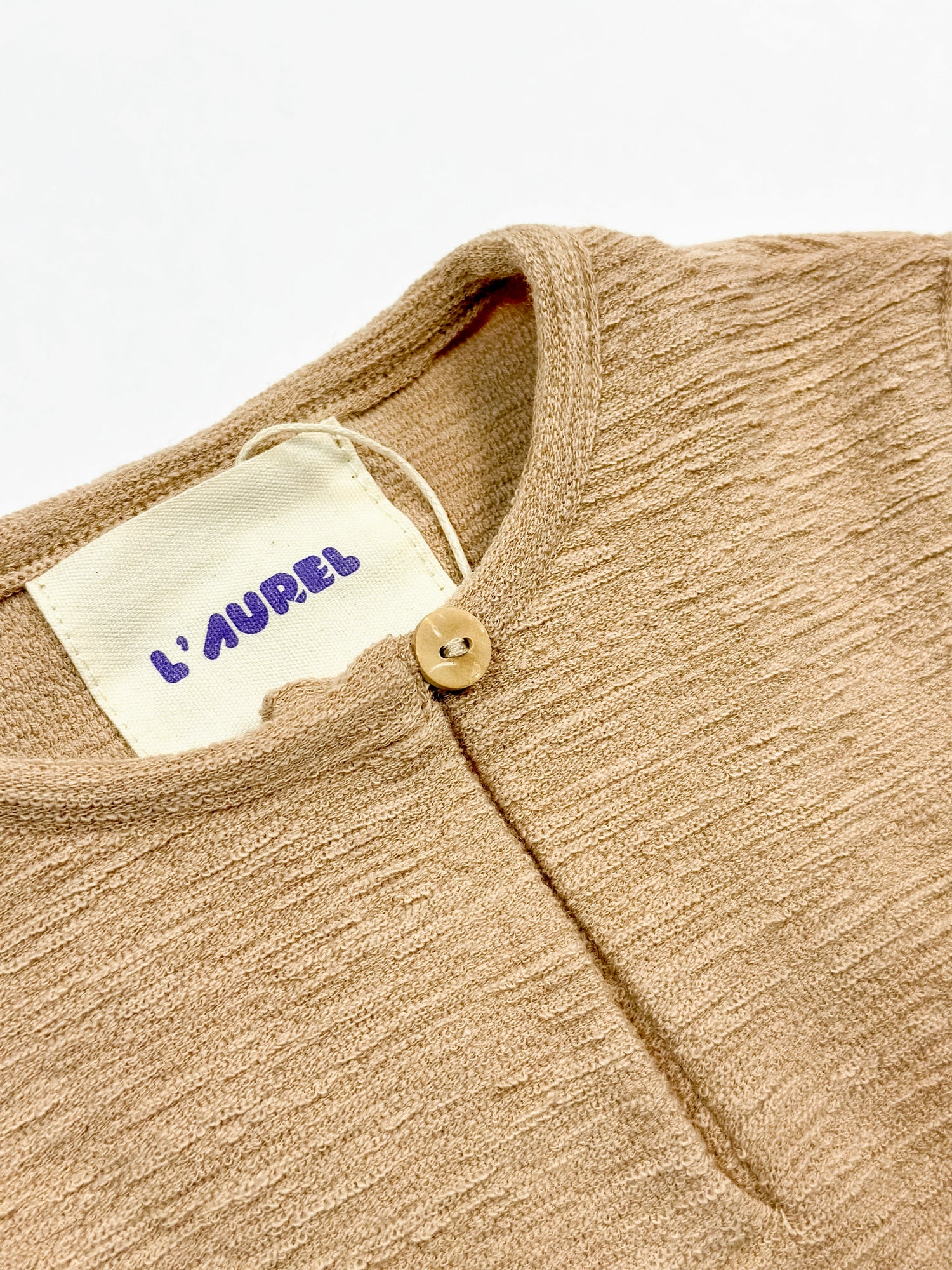 Clean long sleeve button-up shirt for toddler boys – made from soft cotton blend, timeless everyday essential by Little Aurel