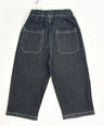 Dark wash easy-fit denim pants for kids