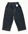 Dark wash easy-fit denim pants for kids