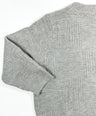 Gray cross-texture knit sweater for toddler boys with ribbed details and relaxed fit by Little Aurel.