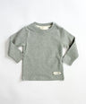 Gray long-sleeve shirt on a white background