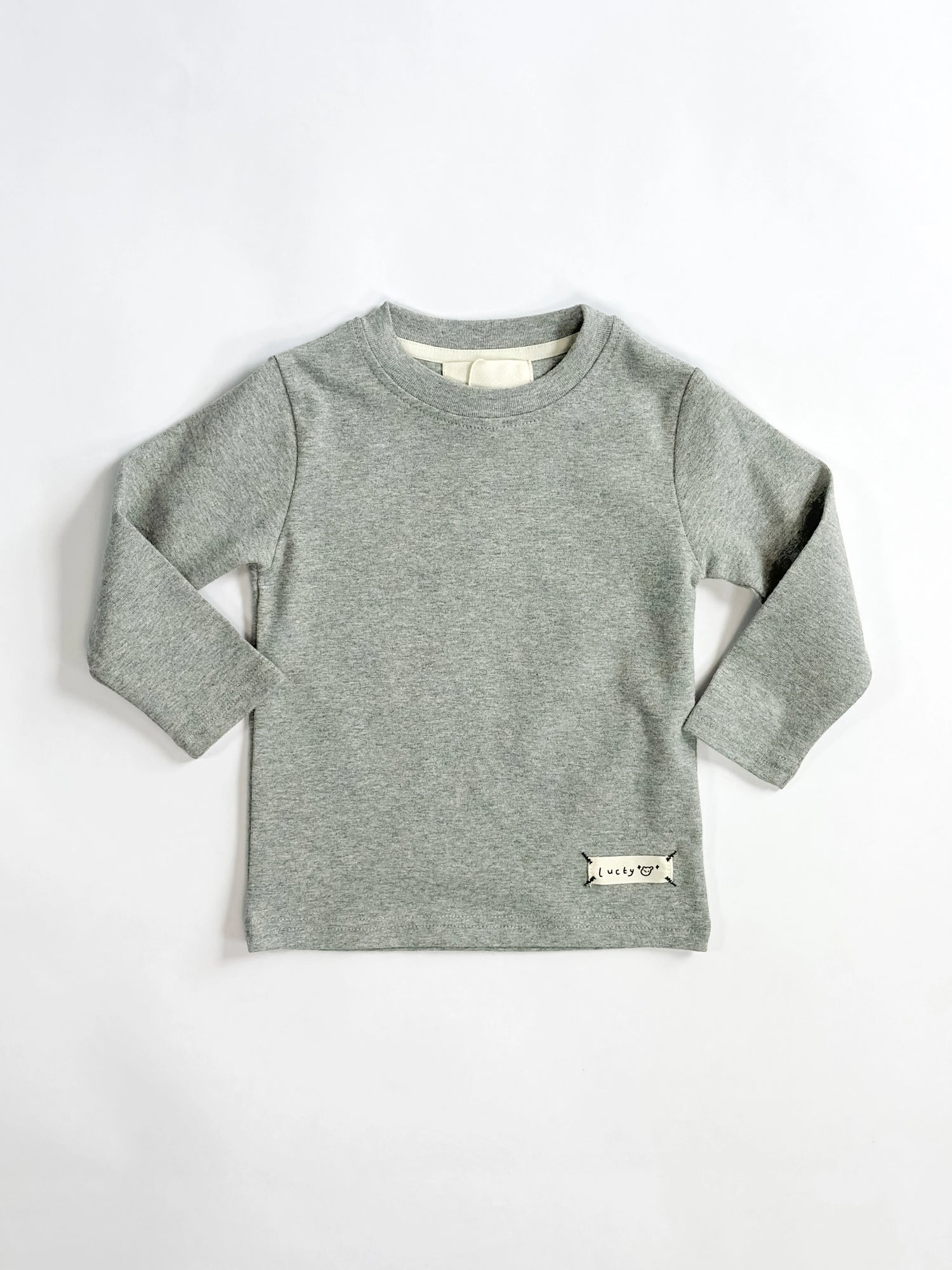 Gray long-sleeve shirt on a white background